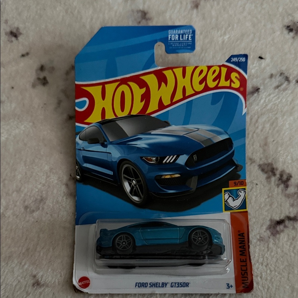 Ford Shelby GT350R Blue Toy Car